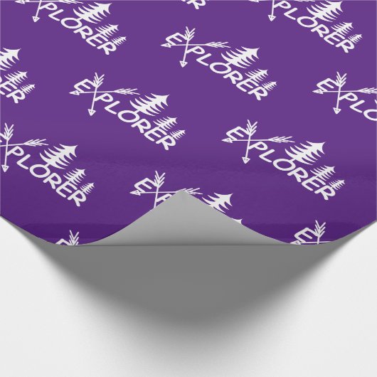 Explorer-Design - glänzendes Wrapping Paper Geschenkpapier (Ecke)