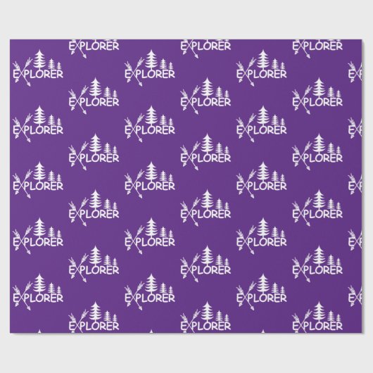 Explorer-Design - glänzendes Wrapping Paper Geschenkpapier (Flach)