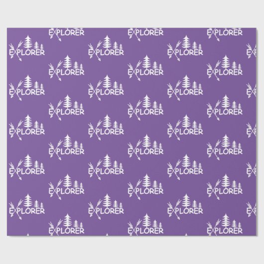 Explorer-Design - glänzendes Wrapping Paper Geschenkpapier (Flach)