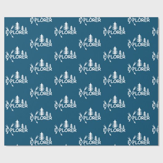 Explorer-Design - glänzendes Wrapping Paper Geschenkpapier (Flach)