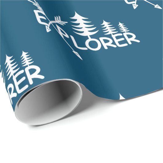 Explorer-Design - glänzendes Wrapping Paper Geschenkpapier (Rolleneckpunkt)