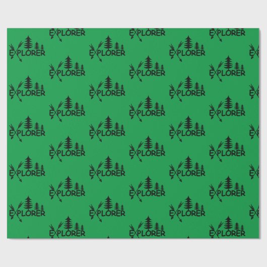 Explorer-Design - glänzendes Wrapping Paper Geschenkpapier (Flach)
