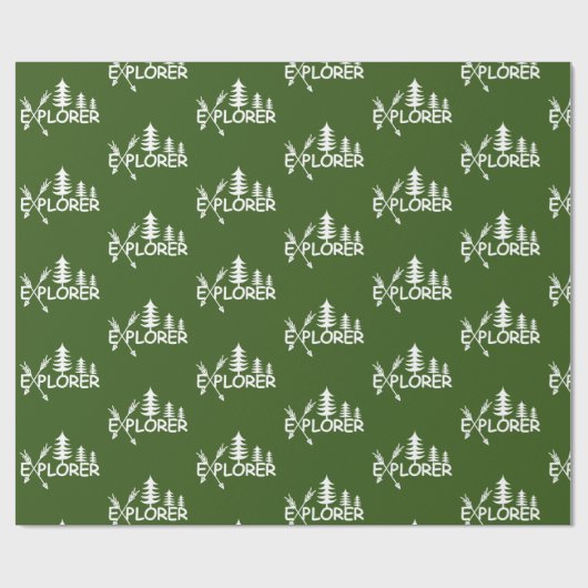 Explorer-Design - glänzendes Wrapping Paper Geschenkpapier (Flach)