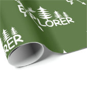 Explorer-Design - glänzendes Wrapping Paper Geschenkpapier (Rolleneckpunkt)