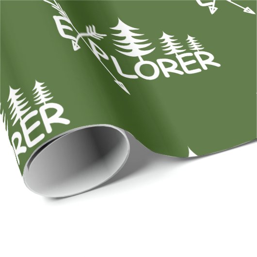 Explorer-Design - glänzendes Wrapping Paper Geschenkpapier (Rolleneckpunkt)