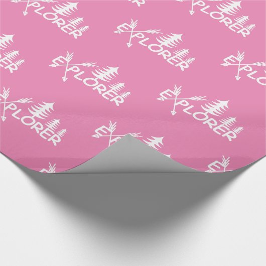 Explorer-Design - glänzendes Wrapping Paper Geschenkpapier (Ecke)