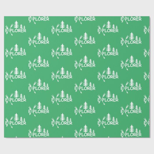 Explorer-Design - glänzendes Wrapping Paper Geschenkpapier (Flach)
