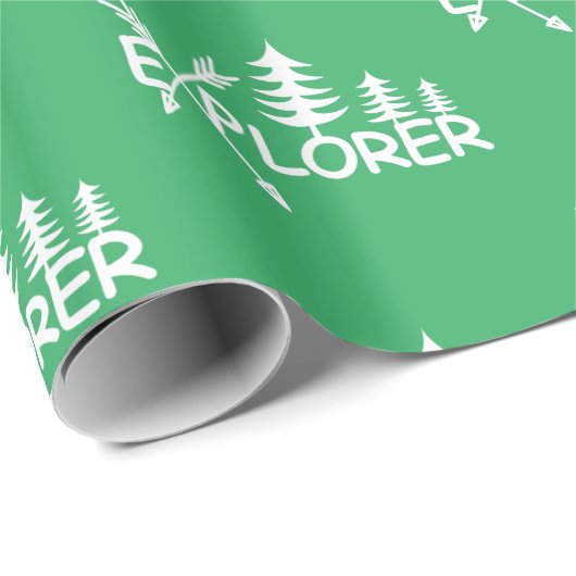 Explorer-Design - glänzendes Wrapping Paper Geschenkpapier (Rolleneckpunkt)