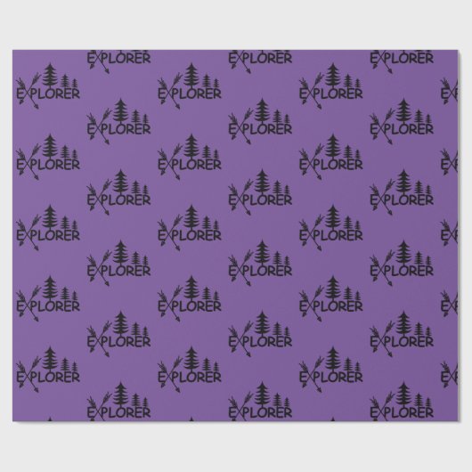 Explorer-Design - glänzendes Wrapping Paper Geschenkpapier (Flach)