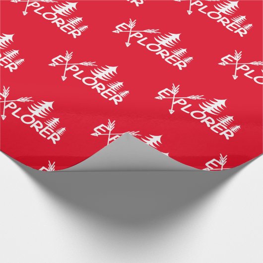 Explorer-Design - glänzendes Wrapping Paper Geschenkpapier (Ecke)