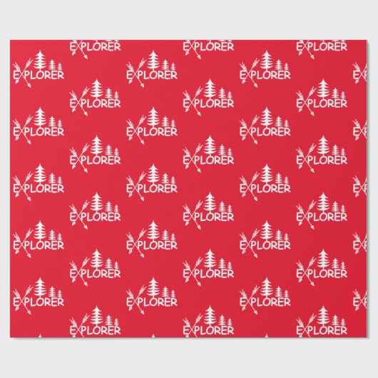 Explorer-Design - glänzendes Wrapping Paper Geschenkpapier (Flach)