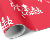Explorer-Design - glänzendes Wrapping Paper Geschenkpapier (Rolleneckpunkt)