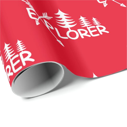 Explorer-Design - glänzendes Wrapping Paper Geschenkpapier (Rolleneckpunkt)