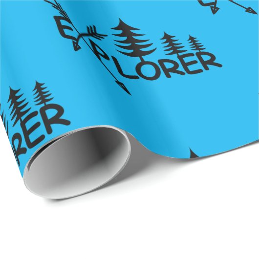 Explorer-Design - glänzendes Wrapping Paper Geschenkpapier (Rolleneckpunkt)