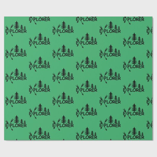 Explorer-Design - glänzendes Wrapping Paper Geschenkpapier (Flach)
