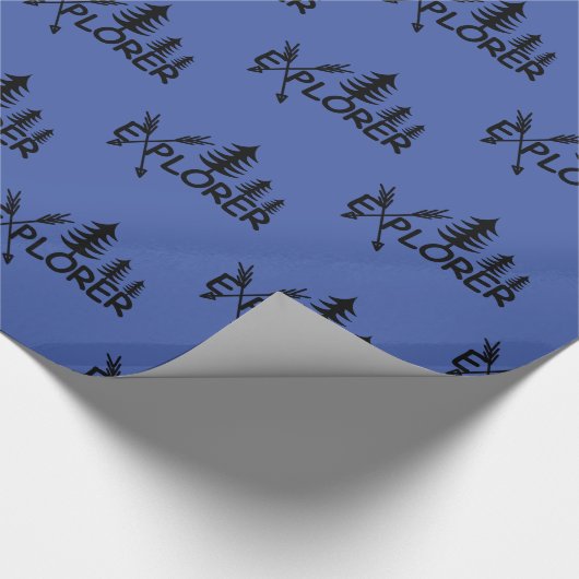 Explorer-Design - glänzendes Wrapping Paper Geschenkpapier (Ecke)
