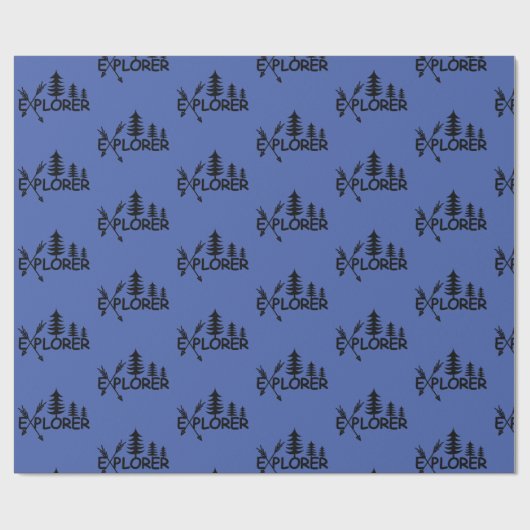 Explorer-Design - glänzendes Wrapping Paper Geschenkpapier (Flach)
