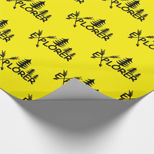 Explorer-Design - glänzendes Wrapping Paper Geschenkpapier (Ecke)