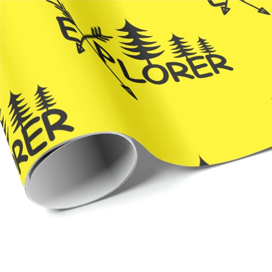 Explorer-Design - glänzendes Wrapping Paper Geschenkpapier (Rolleneckpunkt)