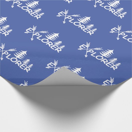 Explorer-Design - glänzendes Wrapping Paper Geschenkpapier (Ecke)