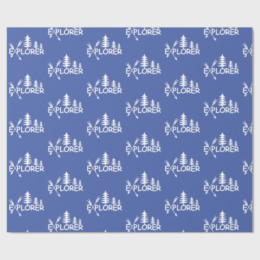 Explorer-Design - glänzendes Wrapping Paper Geschenkpapier (Flach)