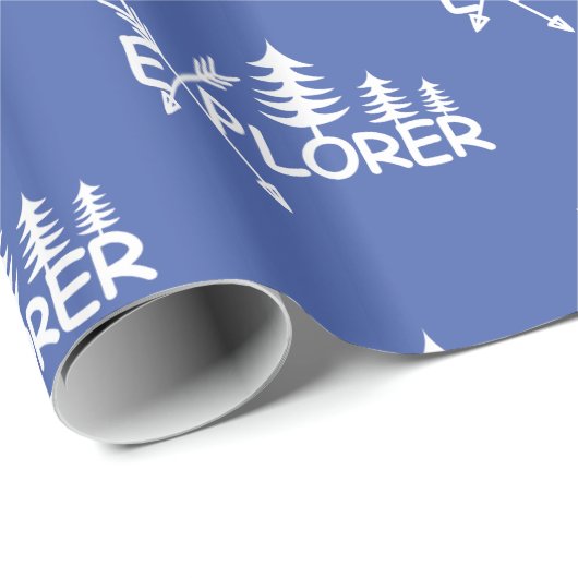 Explorer-Design - glänzendes Wrapping Paper Geschenkpapier (Rolleneckpunkt)