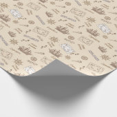 Explorer Expedition Birthday Wrapping Paper Geschenkpapier (Ecke)