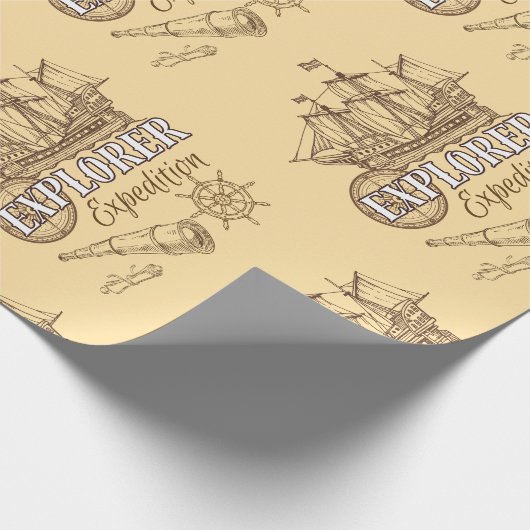 Explorer Expedition Geschenkpapier (Ecke)