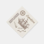 Explorer Expedition Thema Papier Napkins Serviette (Ecke)