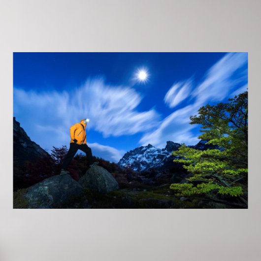 Explorer im Bereich "Cerro Torre" Poster (Vorne)