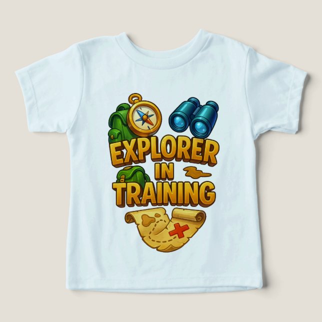 Explorer im T-Shirt Kleinkind trainieren (Design Vorderseite)