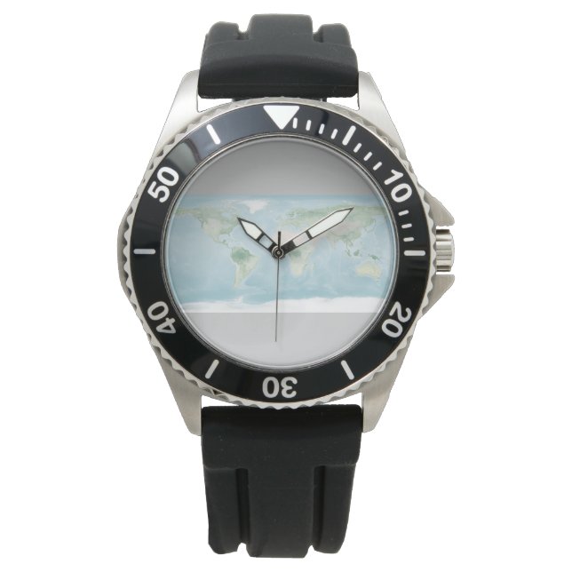 Explorer-Karte der Erdoberfläche Armbanduhr (Vorderseite)