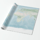 Explorer-Karte der Erdoberfläche Geschenkpapier (Ungerollt)