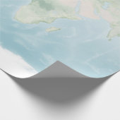 Explorer-Karte der Erdoberfläche Geschenkpapier (Ecke)