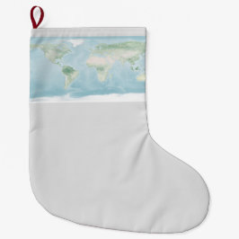 Explorer-Karte der Erdoberfläche Großer Weihnachtsstrumpf