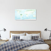 Explorer-Karte der Erdoberfläche Leinwanddruck (Insitu (Schlafzimmer))