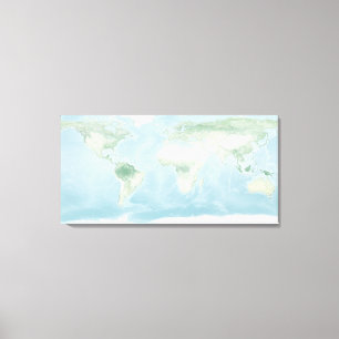 Explorer-Karte der Erdoberfläche Leinwanddruck