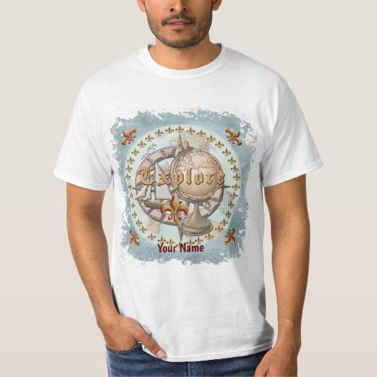 Explorer-Karten-T-Shirt T-Shirt (Vorderseite)
