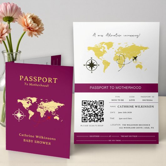 explorer Travel Themed Baby Shower Card Ankündigung