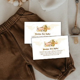 Explorer World Map Airplane Books For Baby Shower  Begleitkarte
