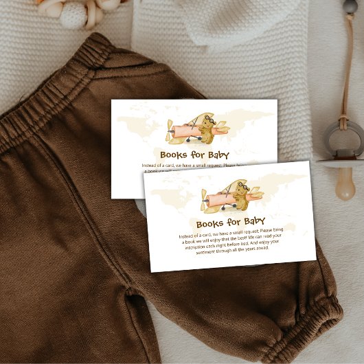 Explorer World Map Airplane Books For Baby Shower Begleitkarte