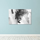 Explorer-Zelt und -Anhänger am Campingplatz Leinwanddruck (Insitu (Holzboden))