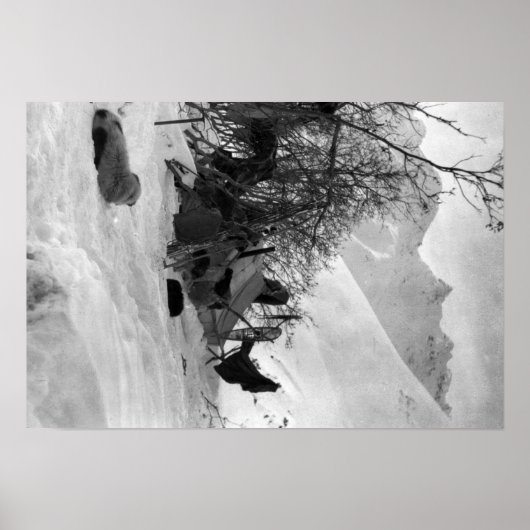 Explorer-Zelt und -Anhänger am Campingplatz Poster (Vorne)