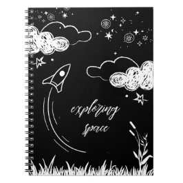 exploring space notizblock