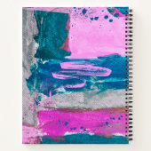 Explosion Abstrakter Pinselstriche Sketch-Notebook Notizblock (Rückseite)