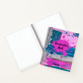 Explosion Abstrakter Pinselstriche Sketch-Notebook Notizblock (Innenseite)