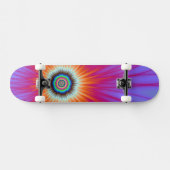 Explosion auf Skateboard in Rosa Blau und Rot (Horizontal)