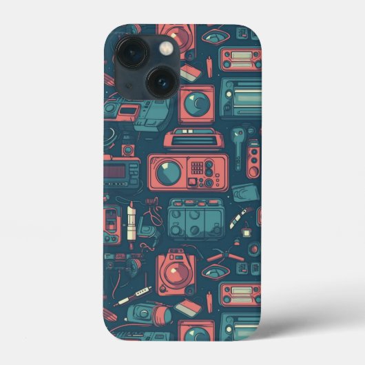 Explosion aus der Vergangenheit: Technik der 80er  Case-Mate iPhone Hülle (Rückseite)