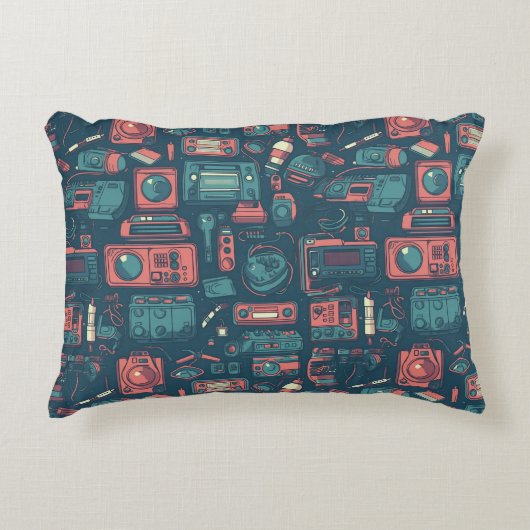 Explosion aus der Vergangenheit: Technik der 80er  Dekokissen (Vorderseite)