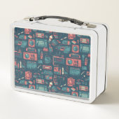 Explosion aus der Vergangenheit: Technik der 80er  Metall Brotdose (Rückseite)